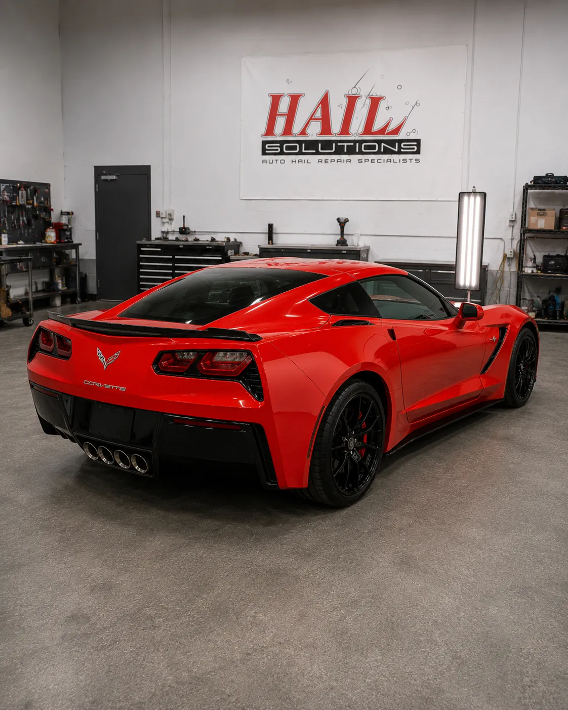 2017 Chevrolet Corvette hail damage repair in Kansas City, MO — detail photo 1