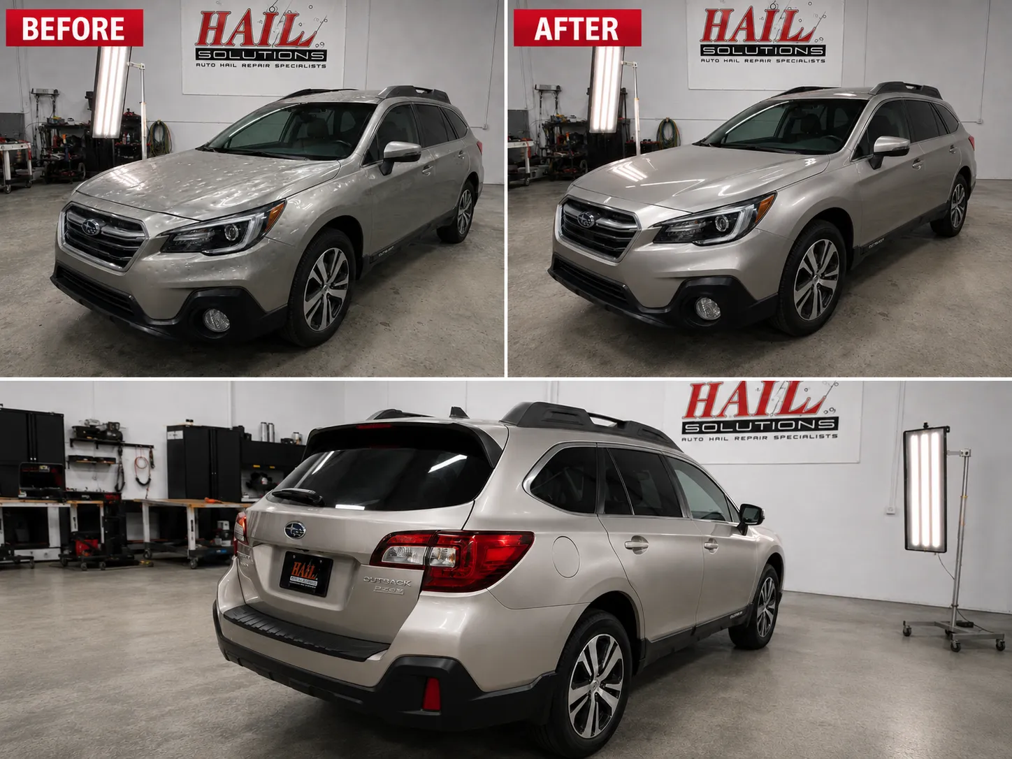 2018 Subaru Outback hail damage repair in Tonganoxie, KS — detail photo 1