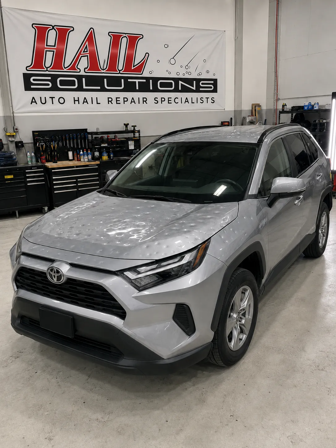 2023 Toyota RAV4 hail damage repair in Pleasant Hill, MO — detail photo 1