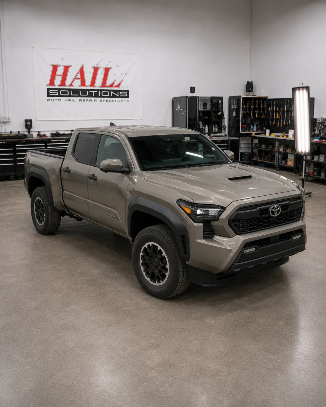 2024 Toyota Tacoma hail damage repair in Olathe, KS — detail photo 1