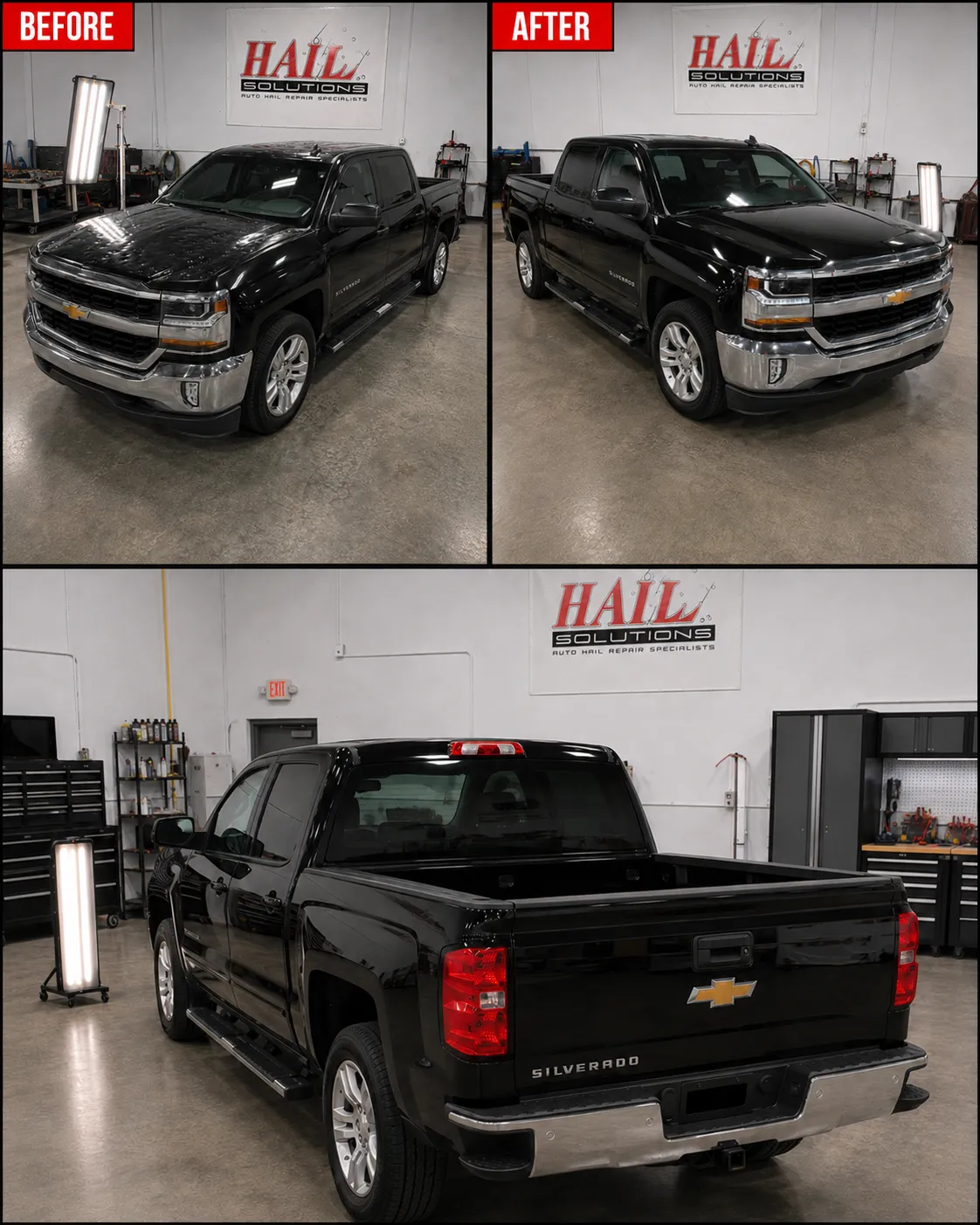 2016 Chevrolet Silverado 1500 hail damage repair in Ottawa, KS — detail photo 2
