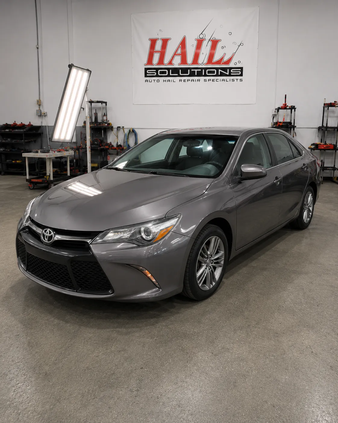 2016 Toyota Camry hail damage repair in Shawnee, KS — detail photo 2