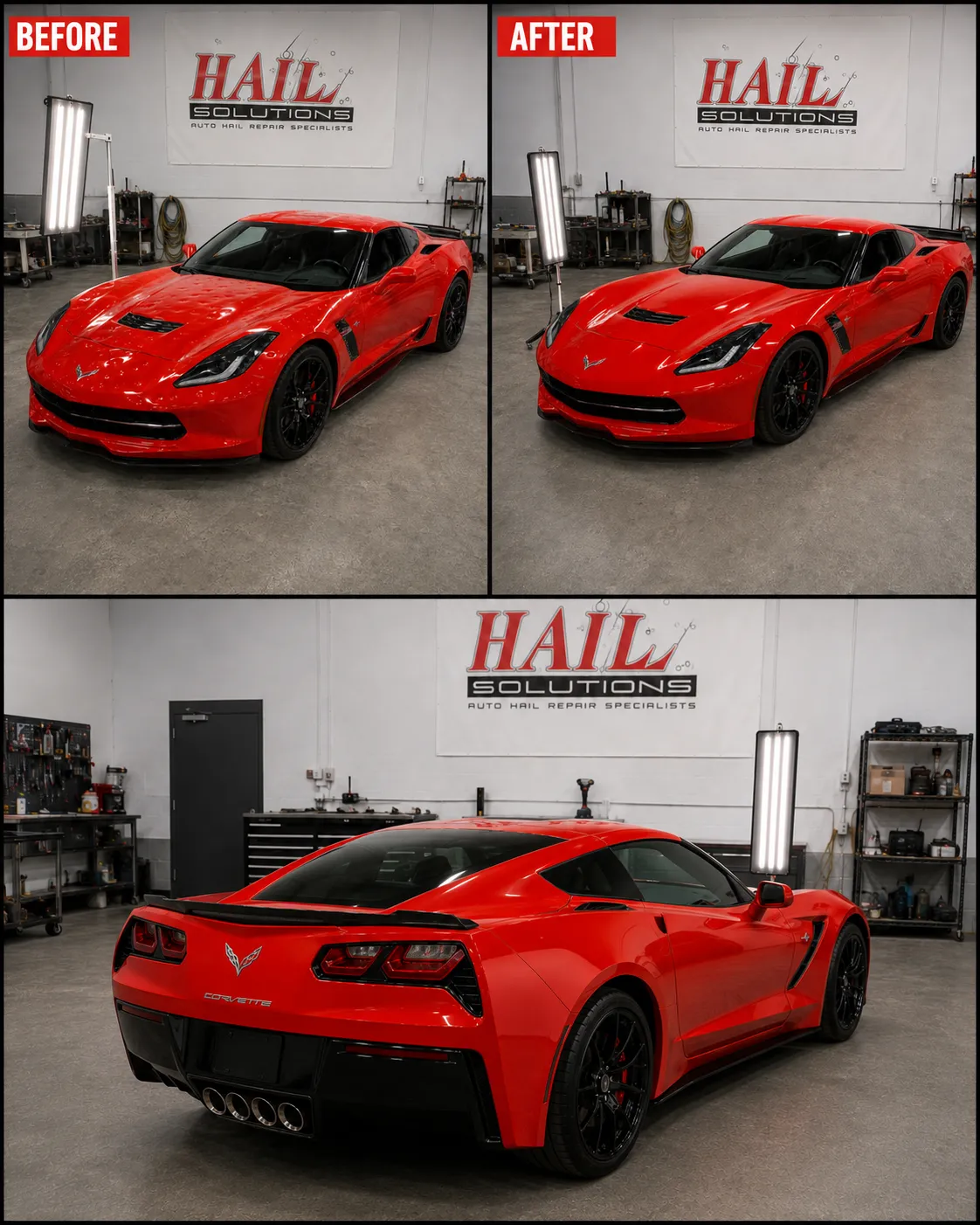 2017 Chevrolet Corvette hail damage repair in Kansas City, MO — detail photo 2
