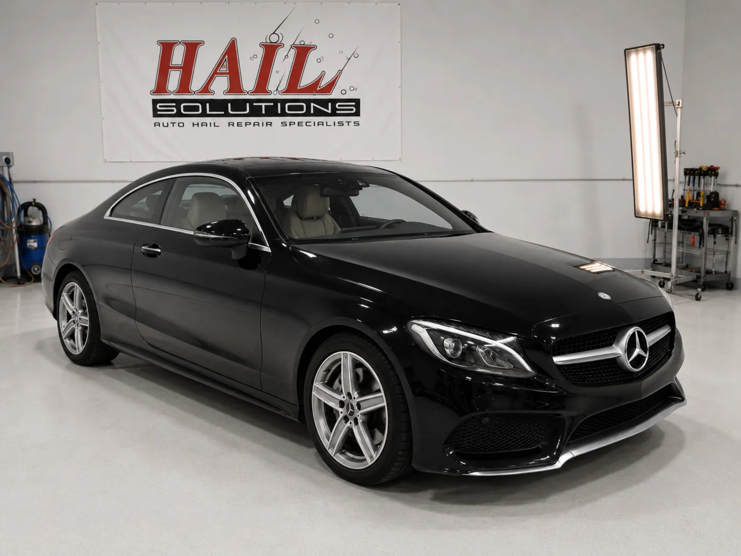 2017 Mercedes-Benz C-Class hail damage repair in Edgerton, KS — detail photo 2