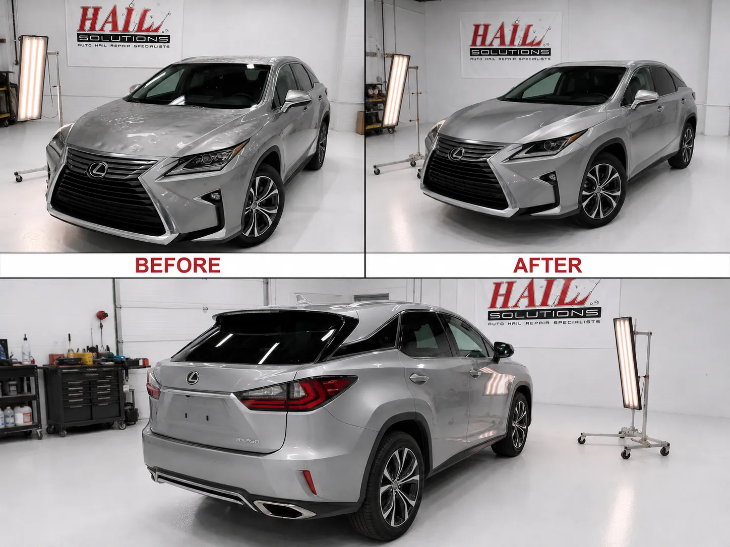 2018 Lexus RX 350 hail damage repair in Leawood, KS — detail photo 2