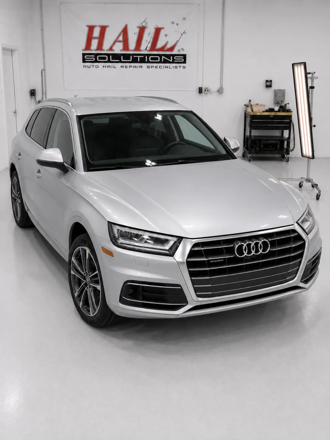 2020 Audi Q5 hail damage repair in Lenexa, KS — detail photo 2