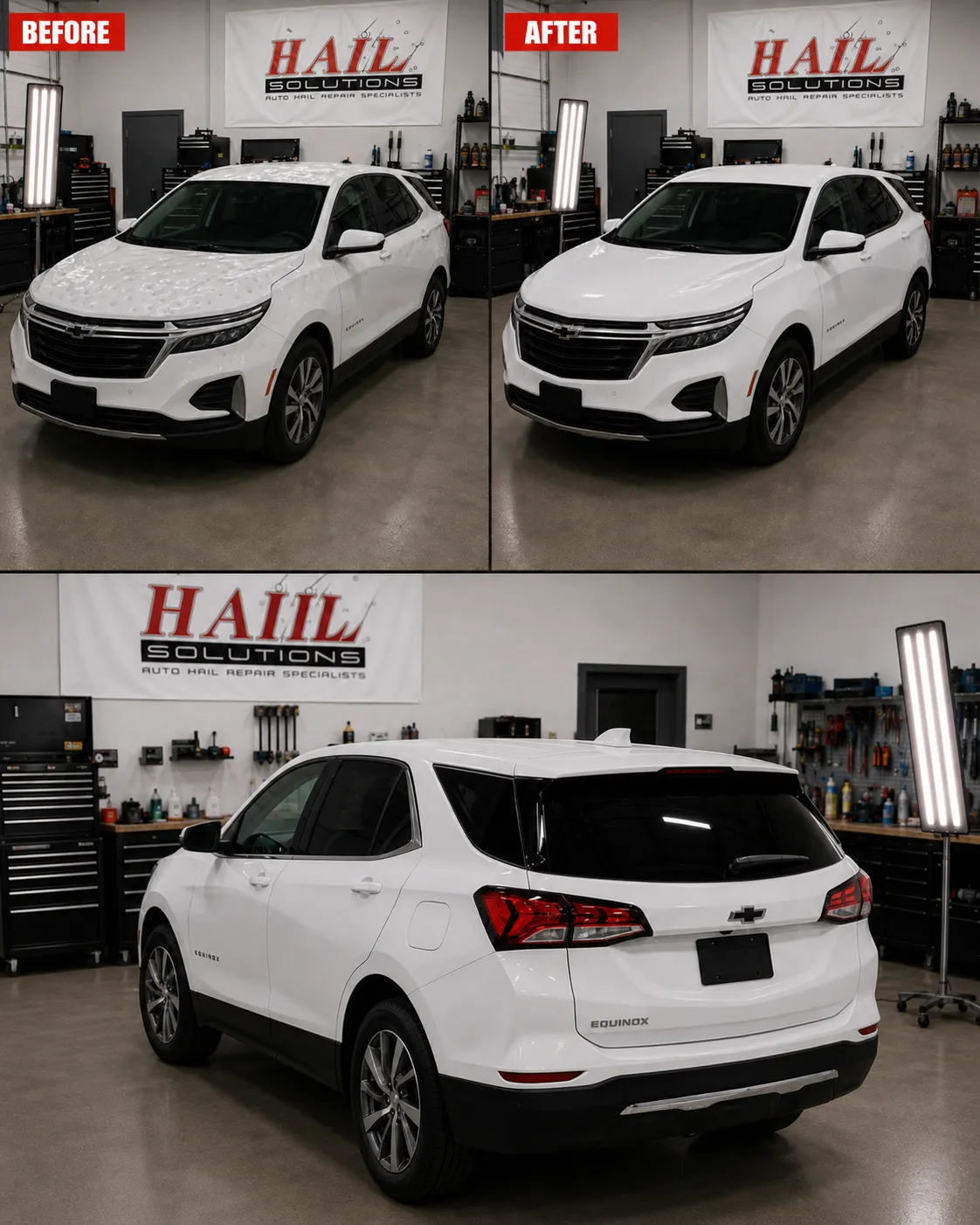 2023 Chevrolet Equinox hail damage repair in Kearney, MO — detail photo 2