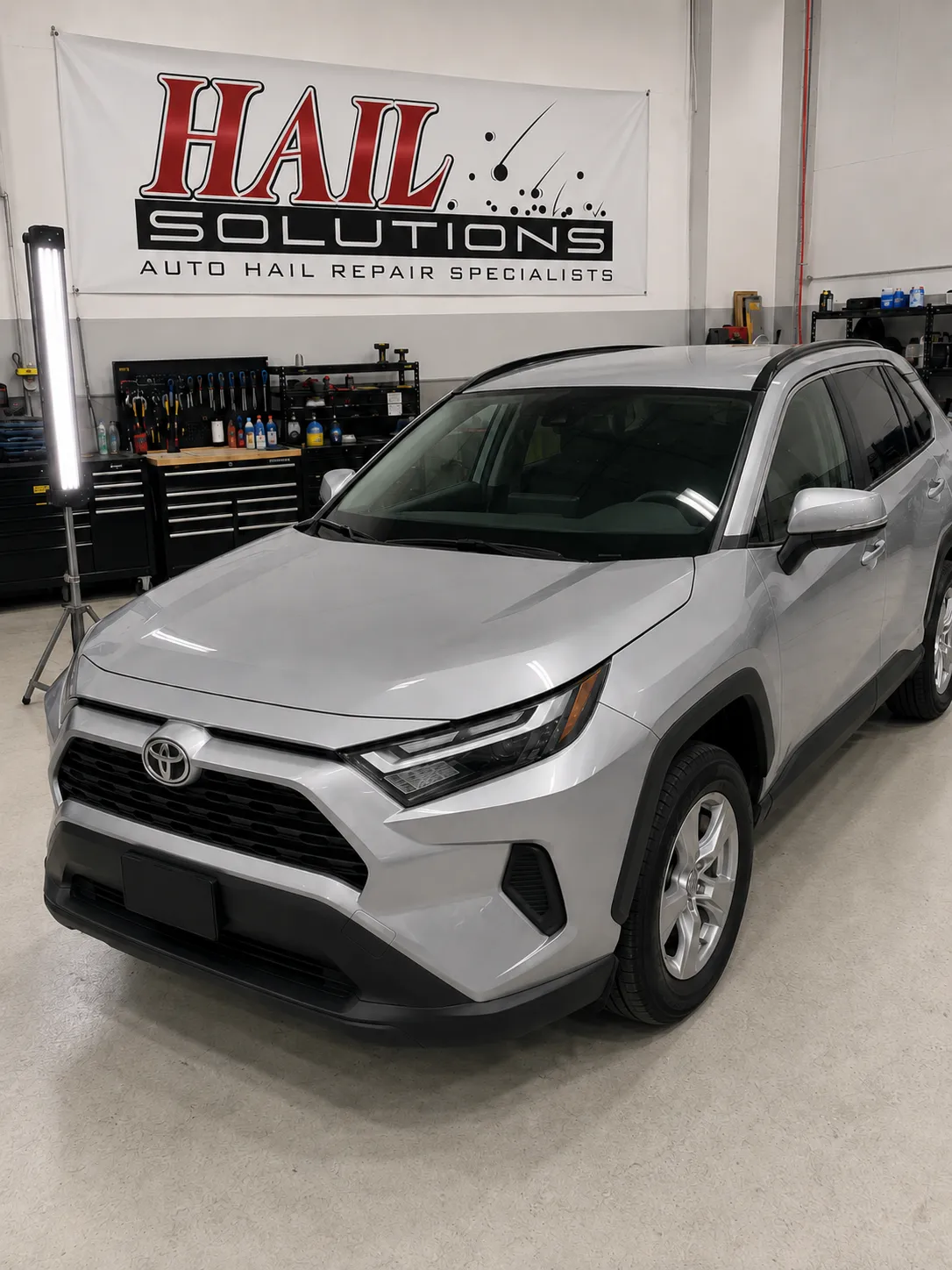 2023 Toyota RAV4 hail damage repair in Pleasant Hill, MO — detail photo 2