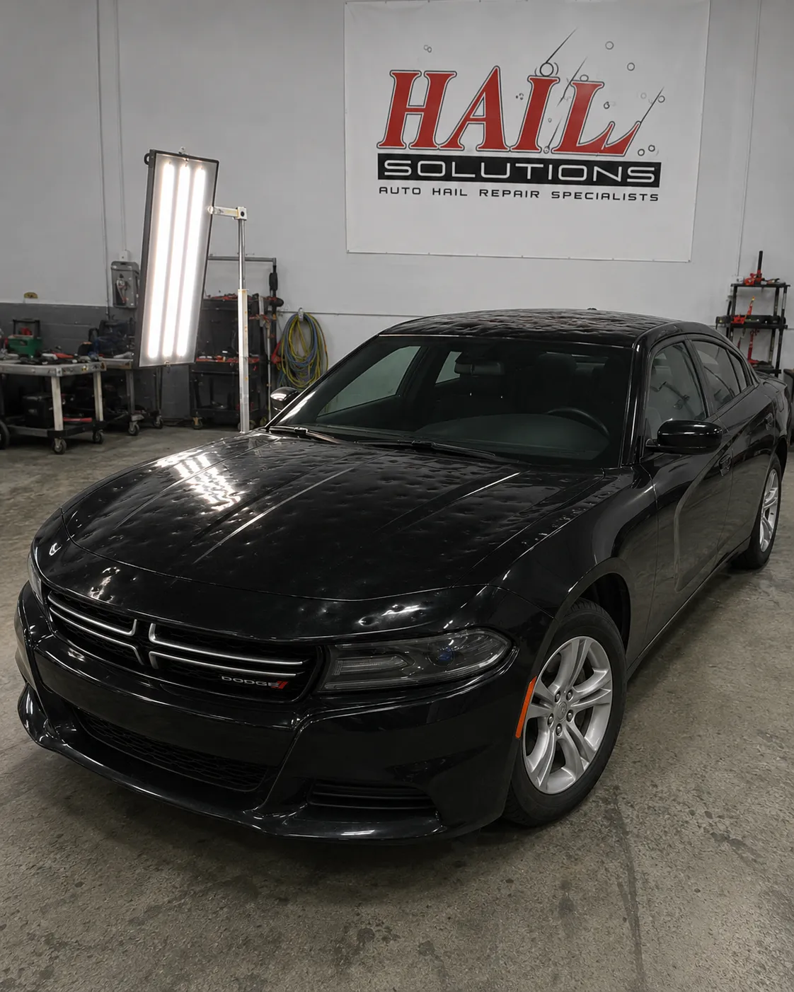 2016 Dodge Charger hail damage repair in Harrisonville, MO — detail photo 3