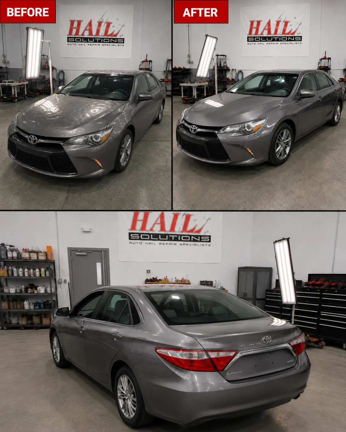 2016 Toyota Camry hail damage repair in Shawnee, KS — detail photo 3