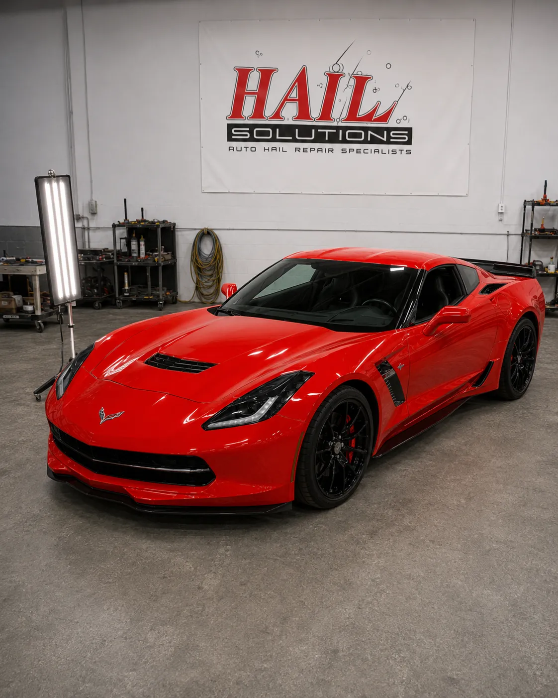 2017 Chevrolet Corvette hail damage repair in Kansas City, MO — detail photo 3