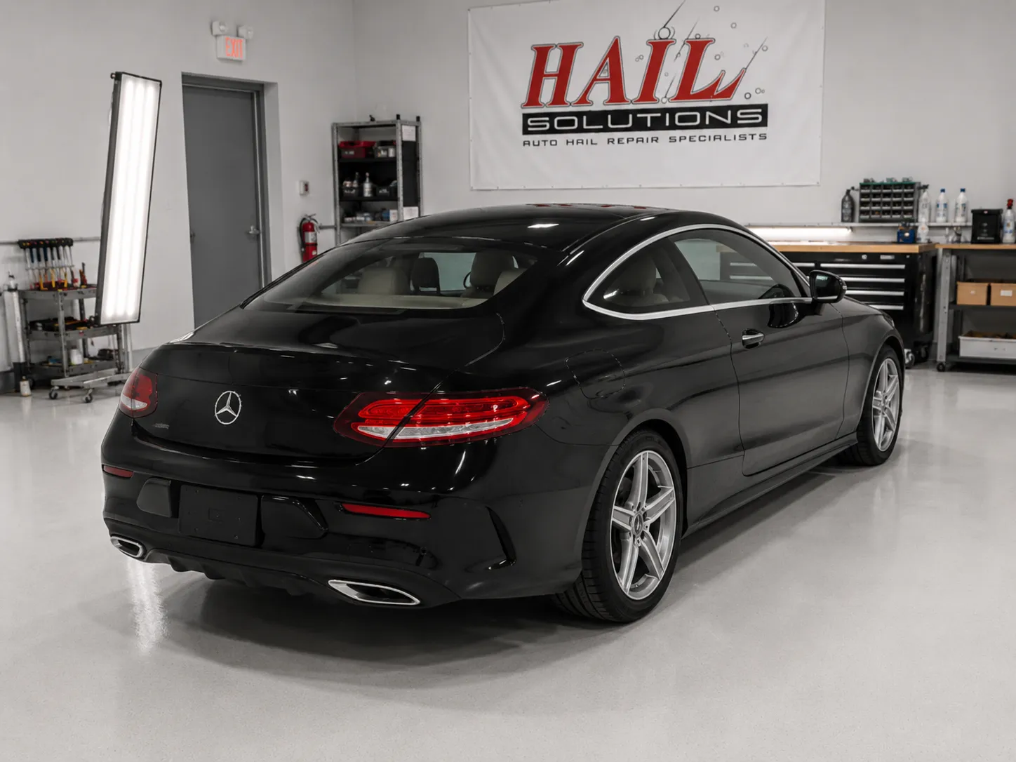 2017 Mercedes-Benz C-Class hail damage repair in Edgerton, KS — detail photo 3