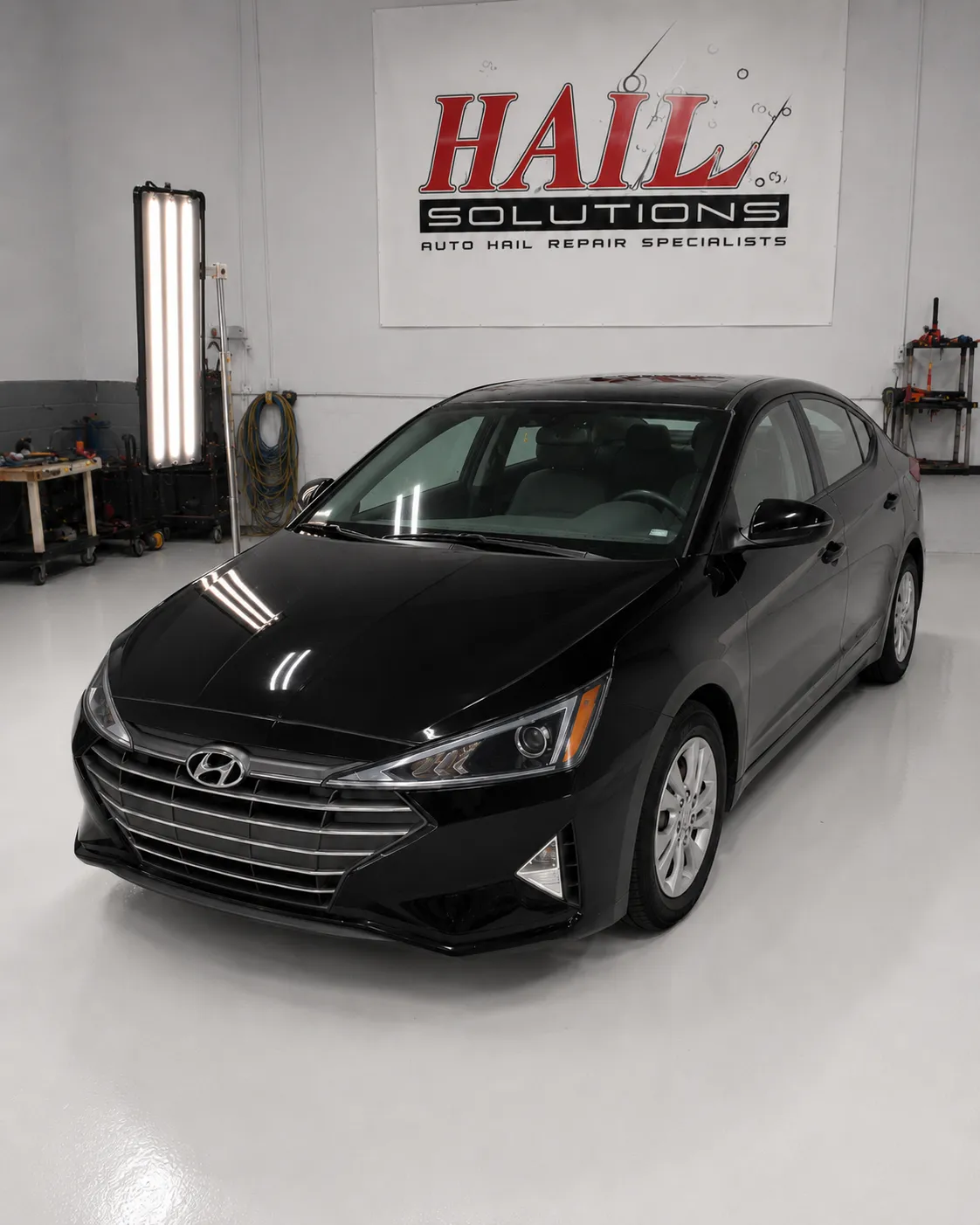 2020 Hyundai Elantra hail damage repair in Grain Valley, MO — detail photo 3