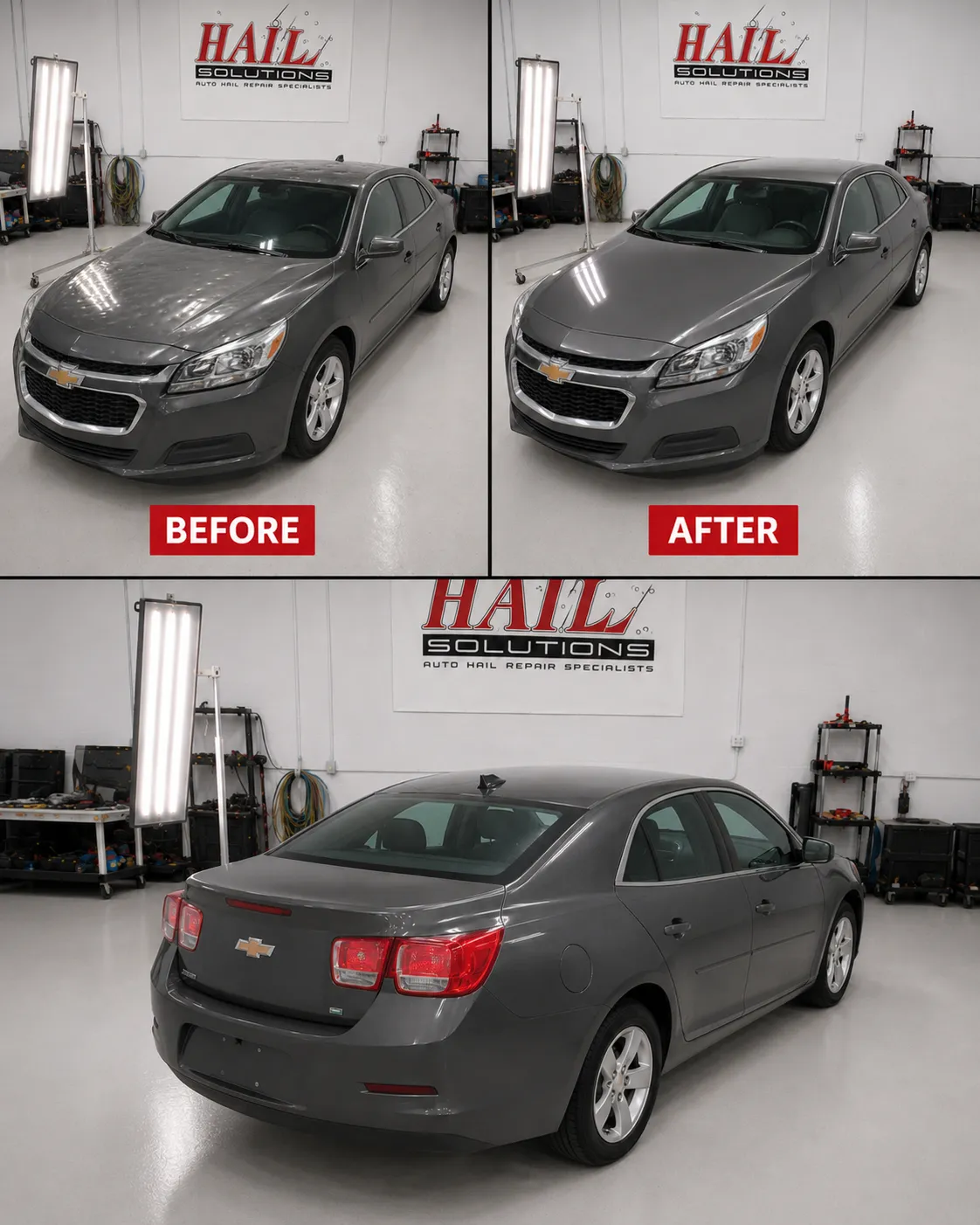 2015 Chevrolet Malibu — Ashen Gray Metallic hail damage repair in Topeka, KS
