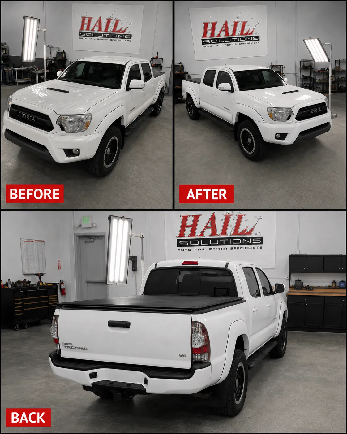 2015 Toyota Tacoma — Super White hail damage repair in Raytown, MO