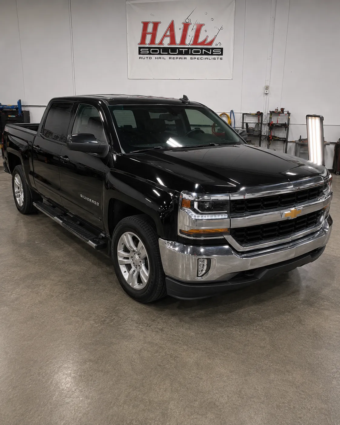2016 Chevrolet Silverado 1500 — Black hail damage repair in Ottawa, KS