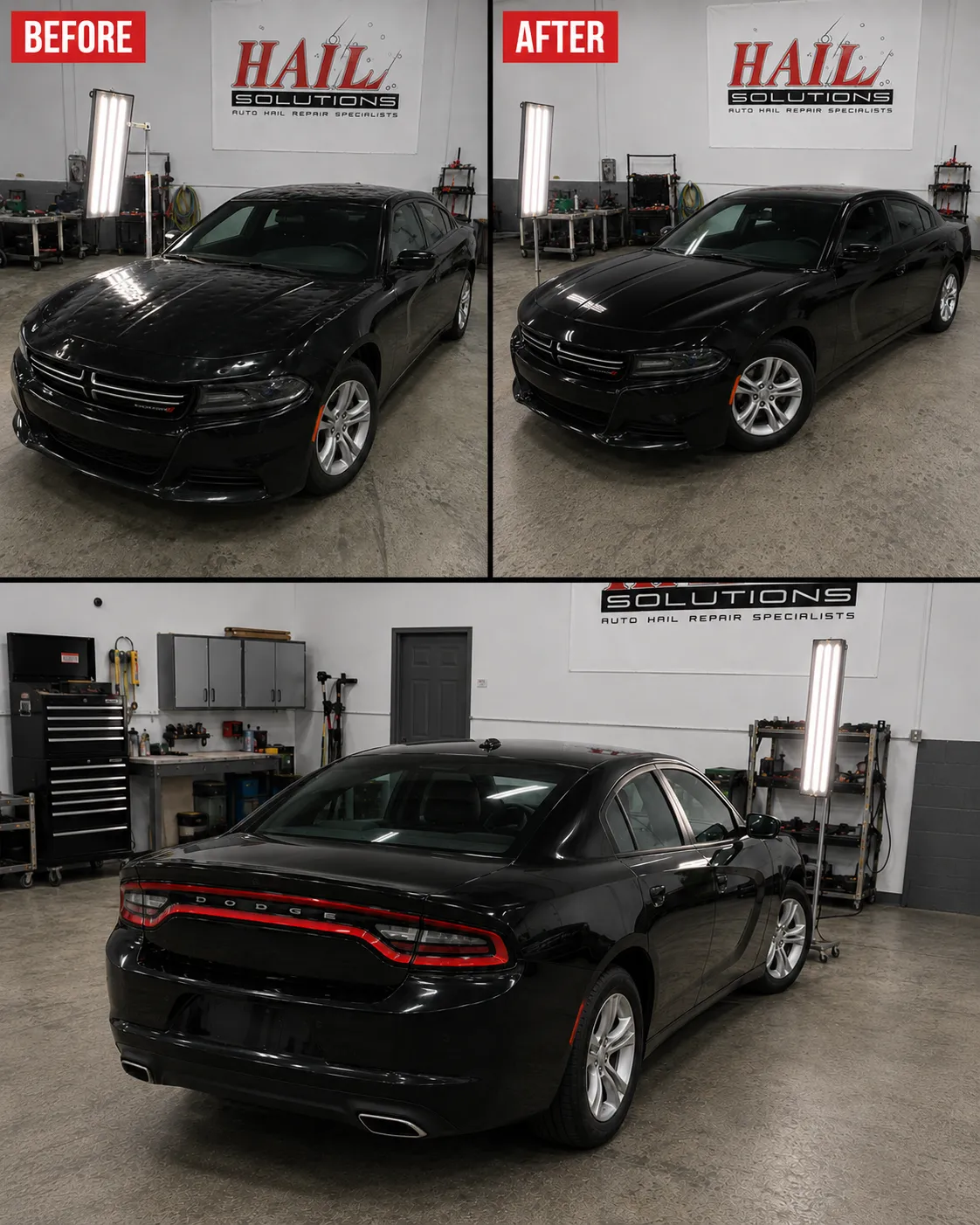 2016 Dodge Charger — Pitch Black hail damage repair in Harrisonville, MO