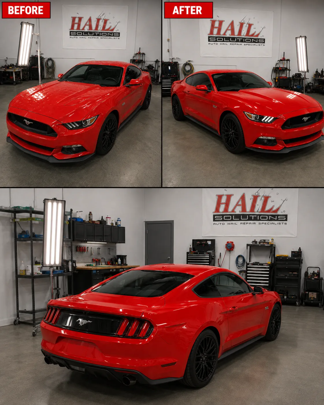 2017 Ford Mustang — Race Red hail damage repair in Kansas City, MO