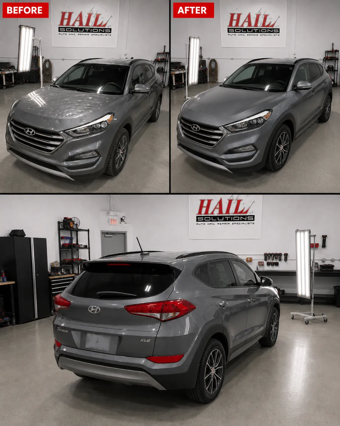 2017 Hyundai Tucson — Coliseum Gray hail damage repair in Shawnee, KS