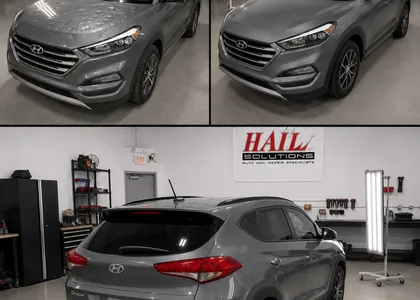 2017 Hyundai Tucson — Coliseum Gray restored with paintless dent repair in Shawnee, KS