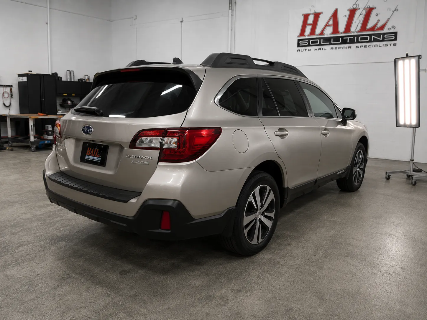 2018 Subaru Outback — Tungsten Metallic hail damage repair in Tonganoxie, KS