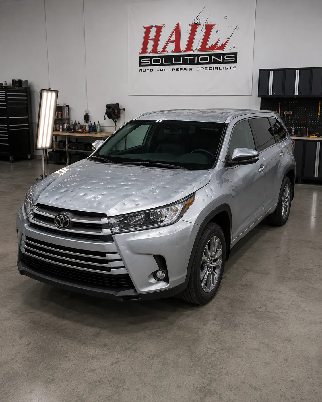 2019 Toyota Highlander — Celestial Silver Metallic hail damage repair in Lee's Summit, MO