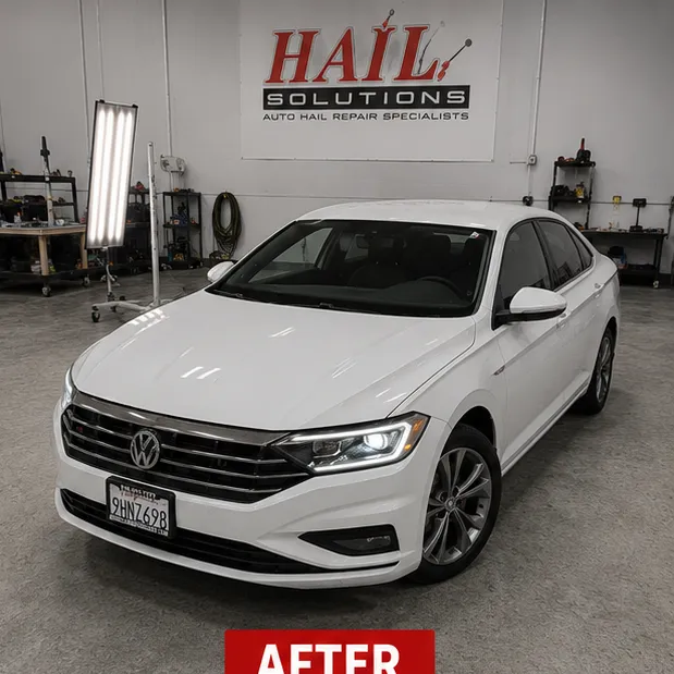 2019 Volkswagen Jetta — Pure White hail damage repair in Paola, KS